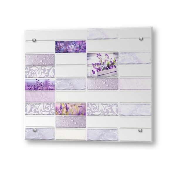 Кухонный экран из стекла Лаванда 600х550х4мм