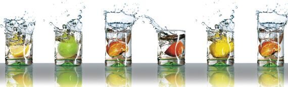 Фрукты в бокалах ABS-пластик